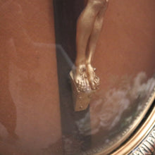 Load image into Gallery viewer, x SOLD A 19th Century French Oval Gilt Framed Crucifix Corpus with Original Convex Glass. B11351