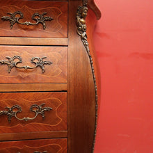 Load image into Gallery viewer, x SOLD Antique French Chest of Drawers, Walnut and Brass Lingerie Cabinet Chest, Hall Cupboard. B11569