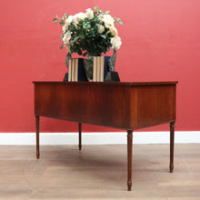 Load image into Gallery viewer, x SOLD Vintage English Desk, or Flame Mahogany Office Desk with Leather Insert Top. B11991