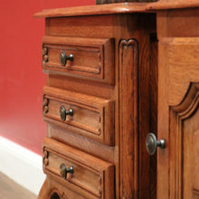 Load image into Gallery viewer, x SOLD Pair of Vintage French Bedside Cabinets or Lamp Tables, One Drawers, One a Cupboard B11561