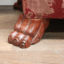 Load image into Gallery viewer, Vintage French Mahogany and Fabric Button Seat Blanket Box of End-of-bed Seat. B11908