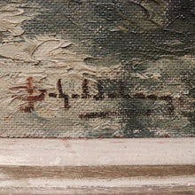 Load image into Gallery viewer, x SOLD Vintage Antique Dutch Painting, Framed Oil on Board, Fishing Boats Ships Docking. B11413