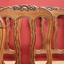 Load image into Gallery viewer, x SOLD A Set of Six Oak and Rush Seat Antique French Chairs, Kitchen or Dining Room. B11549