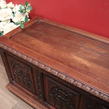 Load image into Gallery viewer, x SOLD Antique French Blanket Box, Lift Lid Toy Chest or Hall Trunk, Bedroom Coffer. B11570