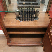 Load image into Gallery viewer, x SOLD Antique French Oak China Cabinet, Display Cupboard or Bookcase with Glass Shelves and Sides. B11546