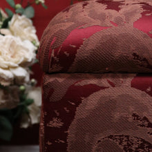 Load image into Gallery viewer, Vintage French Mahogany and Fabric Button Seat Blanket Box of End-of-bed Seat. B11908
