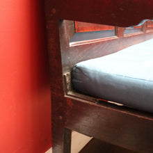 Load image into Gallery viewer, x SOLD Antique Georgian Hall Settle, English Oak Verandah Chair, Hall Chair, Cushion. B11912