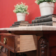 Load image into Gallery viewer, x SOLD Pair of Antique French Lamp Tables, Bedside Cabinets, Marble Top Bedsides. B11525