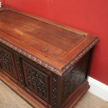 Load image into Gallery viewer, x SOLD Antique French Blanket Box, Lift Lid Toy Chest or Hall Trunk, Bedroom Coffer. B11570