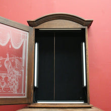 Load image into Gallery viewer, x SOLD Antique French Display Cabinet, Etched Glass Door Wall Hanging Cabinet. B11866