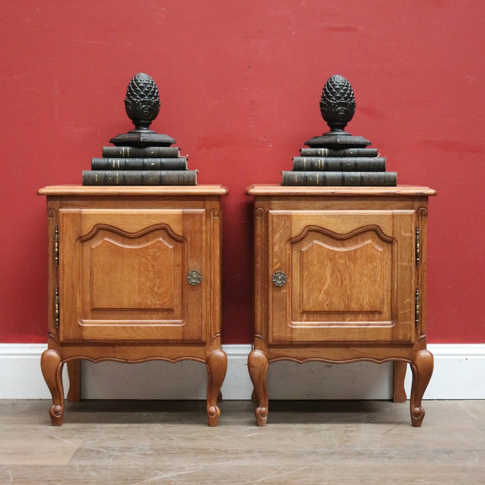 Pair of Vintage French Lamp Cabinets, or Bedside Cabinets, or Hall Cupboards. B11790
