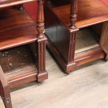 Load image into Gallery viewer, x SOLD Pair of Antique French Bedside Cabinet or Lamp Side Tables with Marble Tops. B11381