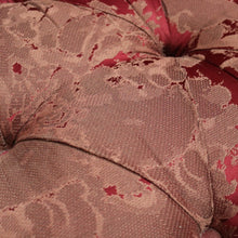 Load image into Gallery viewer, Vintage French Mahogany and Fabric Button Seat Blanket Box of End-of-bed Seat. B11908