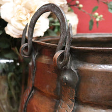 Load image into Gallery viewer, x SOLD Antique French Cauldron, Brass Fire Bucket or Storage Vessel, or Planter, Jardinière. B11841