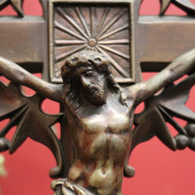 Load image into Gallery viewer, x SOLD Antique French Brass Crucifix, Table Crucifix or Cross, Jesus on the Cross, Worship Religion. B11646