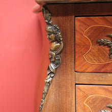 Load image into Gallery viewer, x SOLD Antique French Chest of Drawers, Walnut and Brass Lingerie Cabinet Chest, Hall Cupboard. B11569