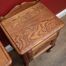 Load image into Gallery viewer, x SOLD Pair of Vintage French Bedside Cabinets or Lamp Tables, One Drawers, One a Cupboard B11561