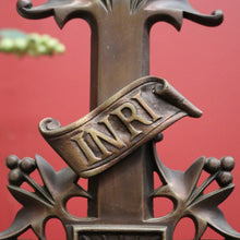 Load image into Gallery viewer, x SOLD Antique French Brass Crucifix, Table Crucifix or Cross, Jesus on the Cross, Worship Religion. B11646