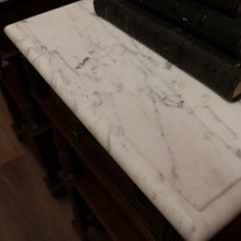 Load image into Gallery viewer, x SOLD Pair of Antique French Bedside Cabinet or Lamp Side Tables with Marble Tops. B11381