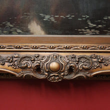 Load image into Gallery viewer, x SOLD Vintage to Antique French Framed Oil on Canvas. Dense Forest Scene and Brook. B11522