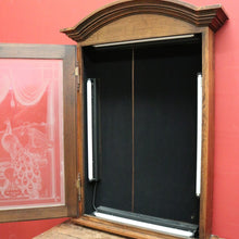 Load image into Gallery viewer, x SOLD Antique French Display Cabinet, Etched Glass Door Wall Hanging Cabinet. B11866
