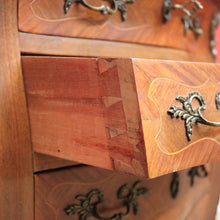 Load image into Gallery viewer, x SOLD Antique French Chest of Drawers, Walnut and Brass Lingerie Cabinet Chest, Hall Cupboard. B11569