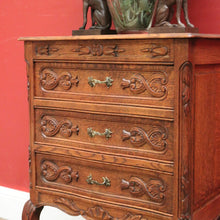 Load image into Gallery viewer, x SOLD Antique Hall Cabinet or Foyer Cabinet, or 3 Drawer Chest of Drawers. French Oak. B11575