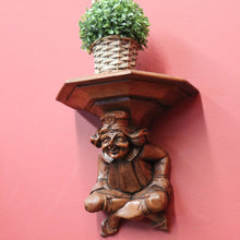 Load image into Gallery viewer, x SOLD Antique Wall Sconces, Statue Holders, French 'Sitting Jesters' Wall Brackets or Sconces. B11299