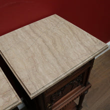 Load image into Gallery viewer, x SOLD Pair of Antique French Lamp Tables, Bedside Cabinets, Marble Top Bedsides. B11525