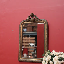Load image into Gallery viewer, x SOLD Antique French Gilt Wall Mirror with Flowers, Foliage, and Cherubs/Putti Decorations. B11683