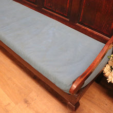 Load image into Gallery viewer, x SOLD Antique Georgian Hall Settle, English Oak Verandah Chair, Hall Chair, Cushion. B11912