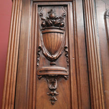 Load image into Gallery viewer, x SOLD Antique French Walnut and Mirror Armoire Wardrobe with Carved Floral detail. B11535