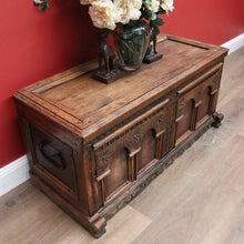 Load image into Gallery viewer, x SOLD Antique Blanket Box, Trunk, Chest, Lift Lid Storage Box, Coffer, Coffee Table. B11323