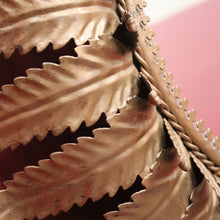 Load image into Gallery viewer, x SOLD A Mid-Century Gilt-coloured Metal and Mirror Sunburst-style Wall Mirror, Leaf Pattern. B11682