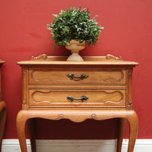 Load image into Gallery viewer, x SOLD A Pair of Antique French Lamp Side Tables or 2 Drawer Bedside Tables. B11804