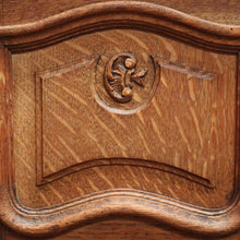 Load image into Gallery viewer, x SOLD Pair of Antique French Bedside Cabinets with Marble Tops, Cupboard and Drawer Storage. B11938