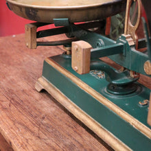 Load image into Gallery viewer, x SOLD French Force Cast Iron Market or Kitchen Scales with Brass Pans or Dishes, Decorative Display Piece. B11894