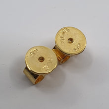 Load image into Gallery viewer, Pair of Vintage 18ct Yellow Gold and Green Jade Teardrop Earrings with Ornate Fan Design. B13173