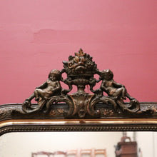 Load image into Gallery viewer, x SOLD Antique French Gilt Wall Mirror with Flowers, Foliage, and Cherubs/Putti Decorations. B11683