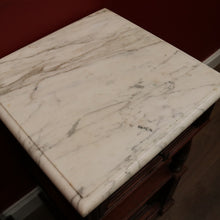 Load image into Gallery viewer, x SOLD Pair of Antique French Bedside Cabinet or Lamp Side Tables with Marble Tops. B11381