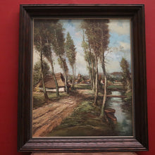 Load image into Gallery viewer, x SOLD Large and well painted Dutch Country Scene Oil on Canvas, Signed to the Bottom Right. B11428