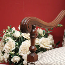 Load image into Gallery viewer, x SOLD Antique French Armchair, French Gothic Oak and Fabric Armchair, Bedroom or Hall Chair. B10511