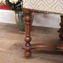 Load image into Gallery viewer, x SOLD Antique French Armchair, French Gothic Oak and Fabric Armchair, Bedroom or Hall Chair. B10511