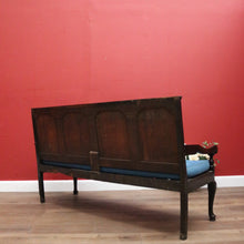 Load image into Gallery viewer, x SOLD Antique Georgian Hall Settle, English Oak Verandah Chair, Hall Chair, Cushion. B11912