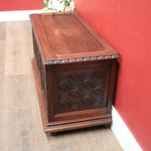 Load image into Gallery viewer, x SOLD Antique French Blanket Box, Lift Lid Toy Chest or Hall Trunk, Bedroom Coffer. B11570