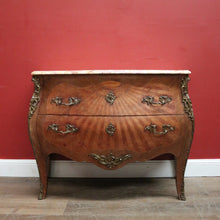 Load image into Gallery viewer, x SOLD Antique French Chest of Drawers, Walnut and Marble, Brass Handle 2-drawer Hall Cabinet Chest. B11699