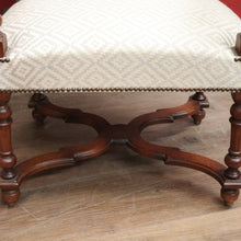 Load image into Gallery viewer, x SOLD Antique French Armchair, French Gothic Oak and Fabric Armchair, Bedroom or Hall Chair. B10511