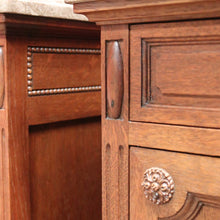 Load image into Gallery viewer, x SOLD Antique French Bedside Tables, Marble Top Lamp Tables or Side Tables or Cupboard. B11495
