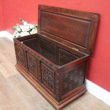 Load image into Gallery viewer, x SOLD Antique French Blanket Box, Lift Lid Toy Chest or Hall Trunk, Bedroom Coffer. B11570