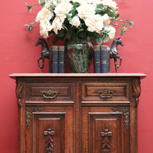 Load image into Gallery viewer, x SOLD Antique French Oak Hall Cabinet with 2 Drawers and Cupboard Storage. B11803